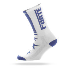Forte - Cycling Sock - White/Cobalt + Star 