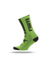 Forte - Cycling Socks - Fluro Green + Star