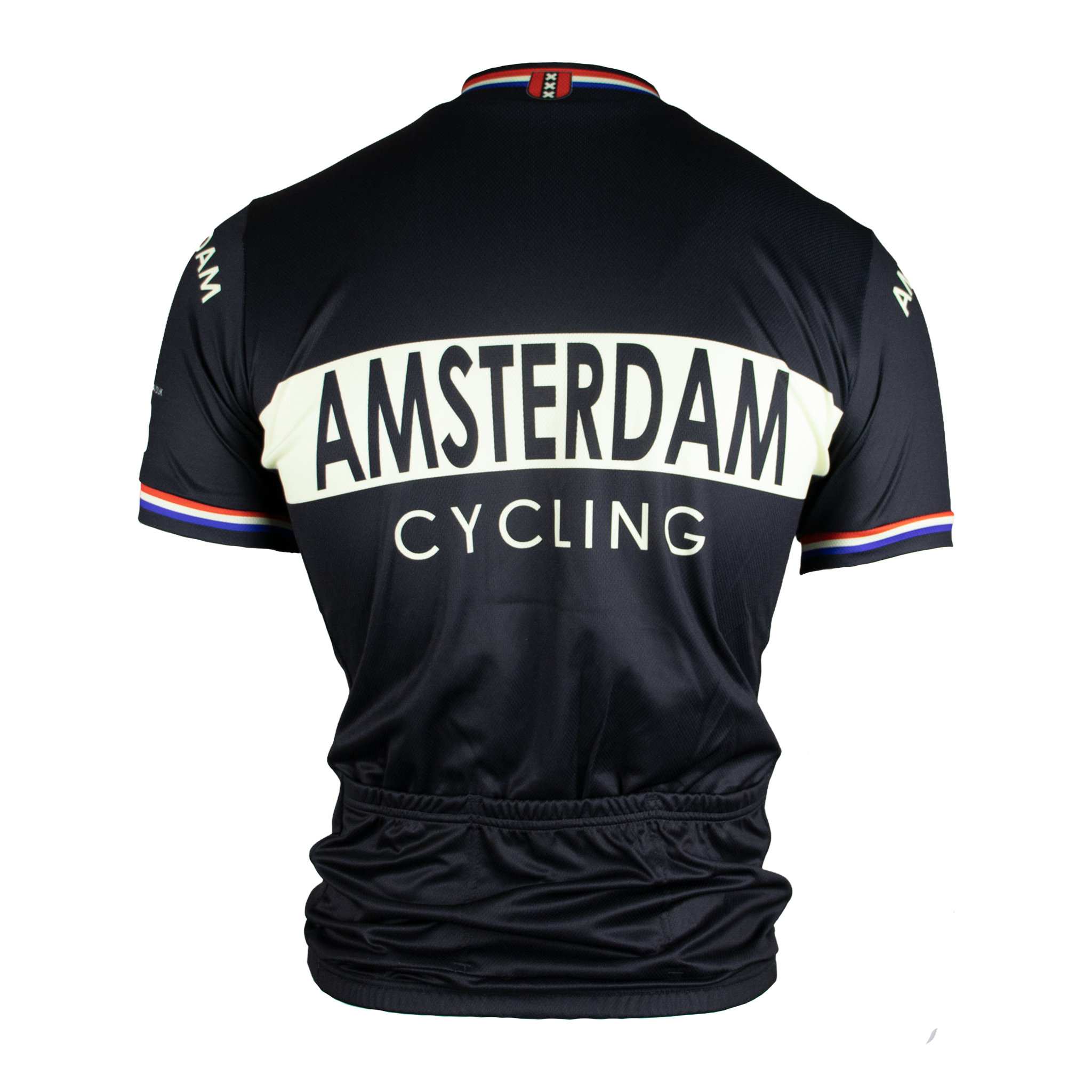 Amsterdam Wielershirt Zwart | Vintage Retro Cycling Jersey