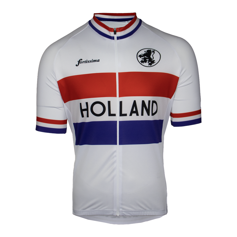 Retroholland wielershirt – Fietsshirt met klassiek Nederlands vlagdesign