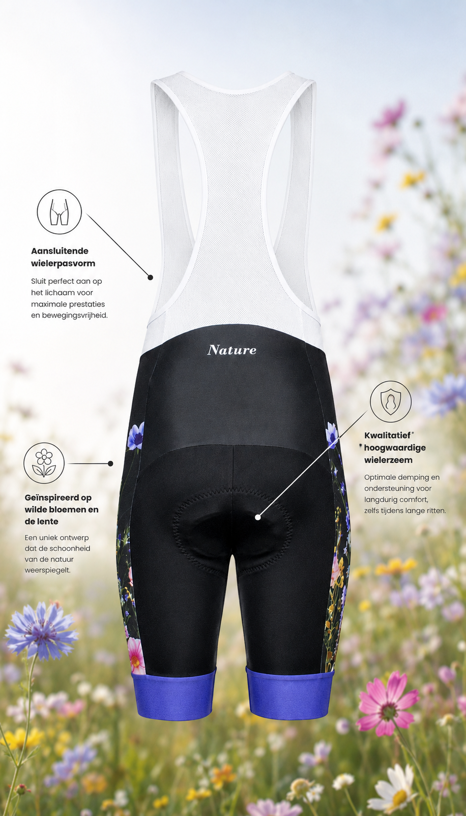 Wielerbroek Bloemen Dames