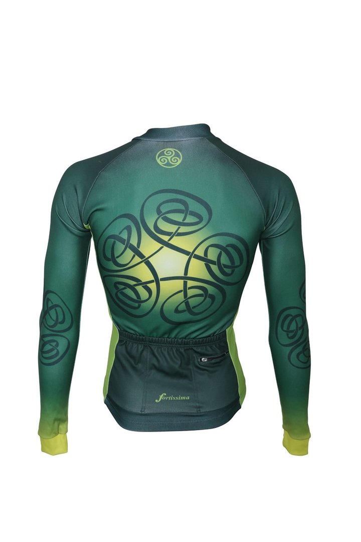 Tribal Celtic wielerjack – Groen fietsjack met Keltisch geïnspireerd tribal design