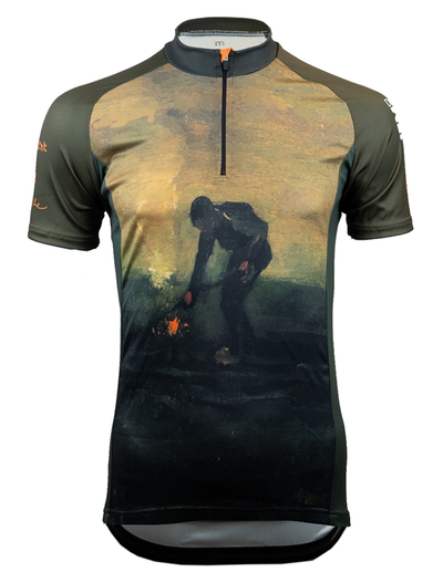 Wielershirt Van Gogh design boer - voorkant