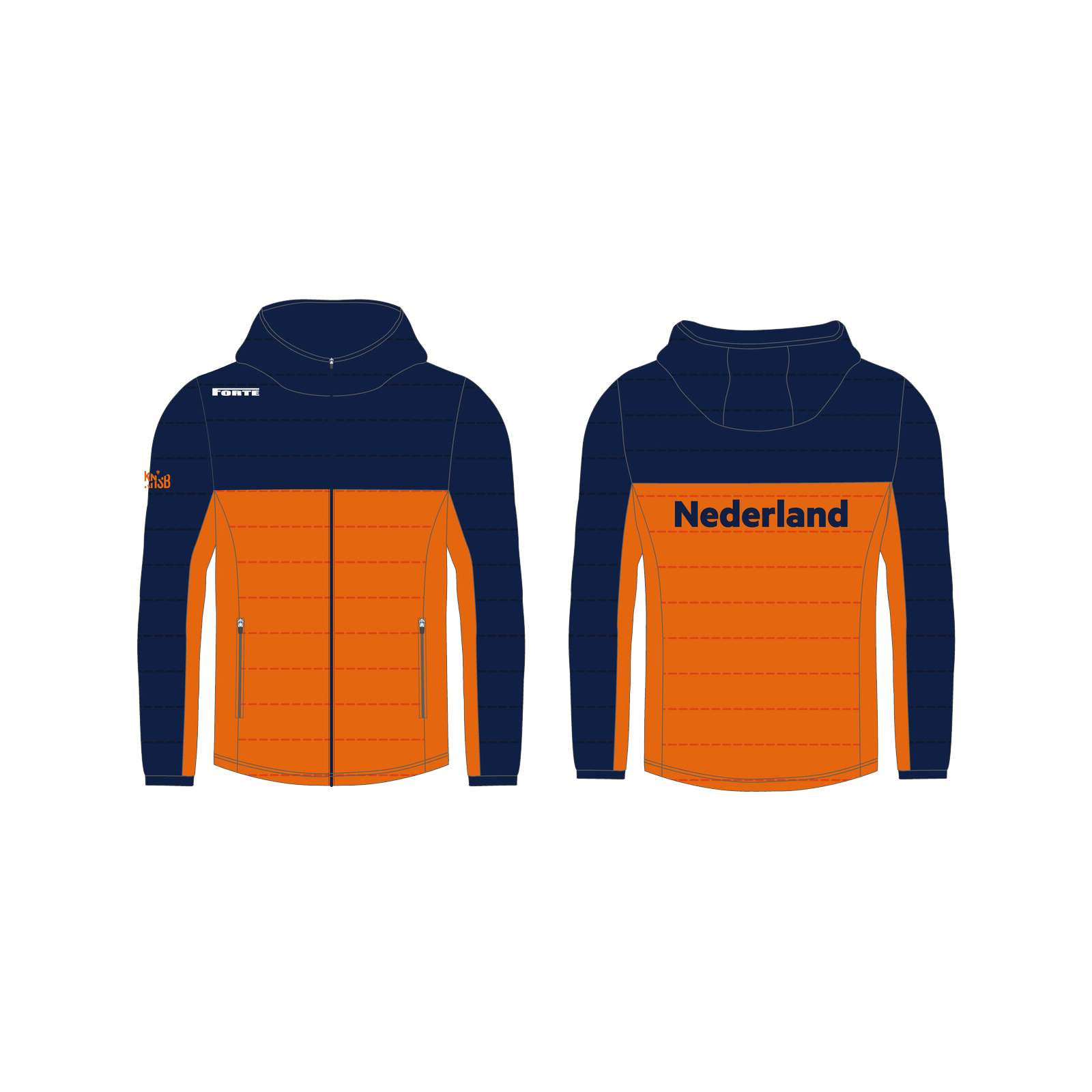 KNSB - Thin down jacket - Women - Masters - Blue/Orange