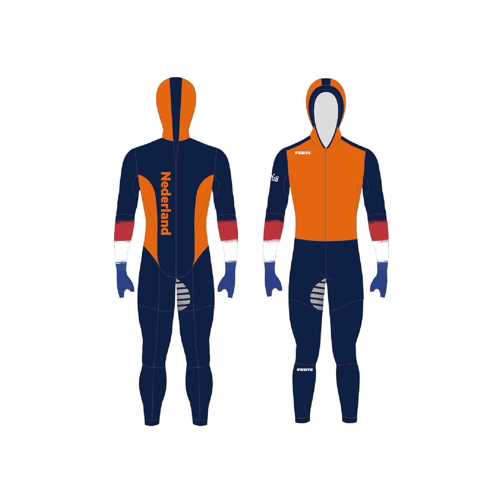 KNSB - Rubber suit - Unisex - Masters - Blue/Orange