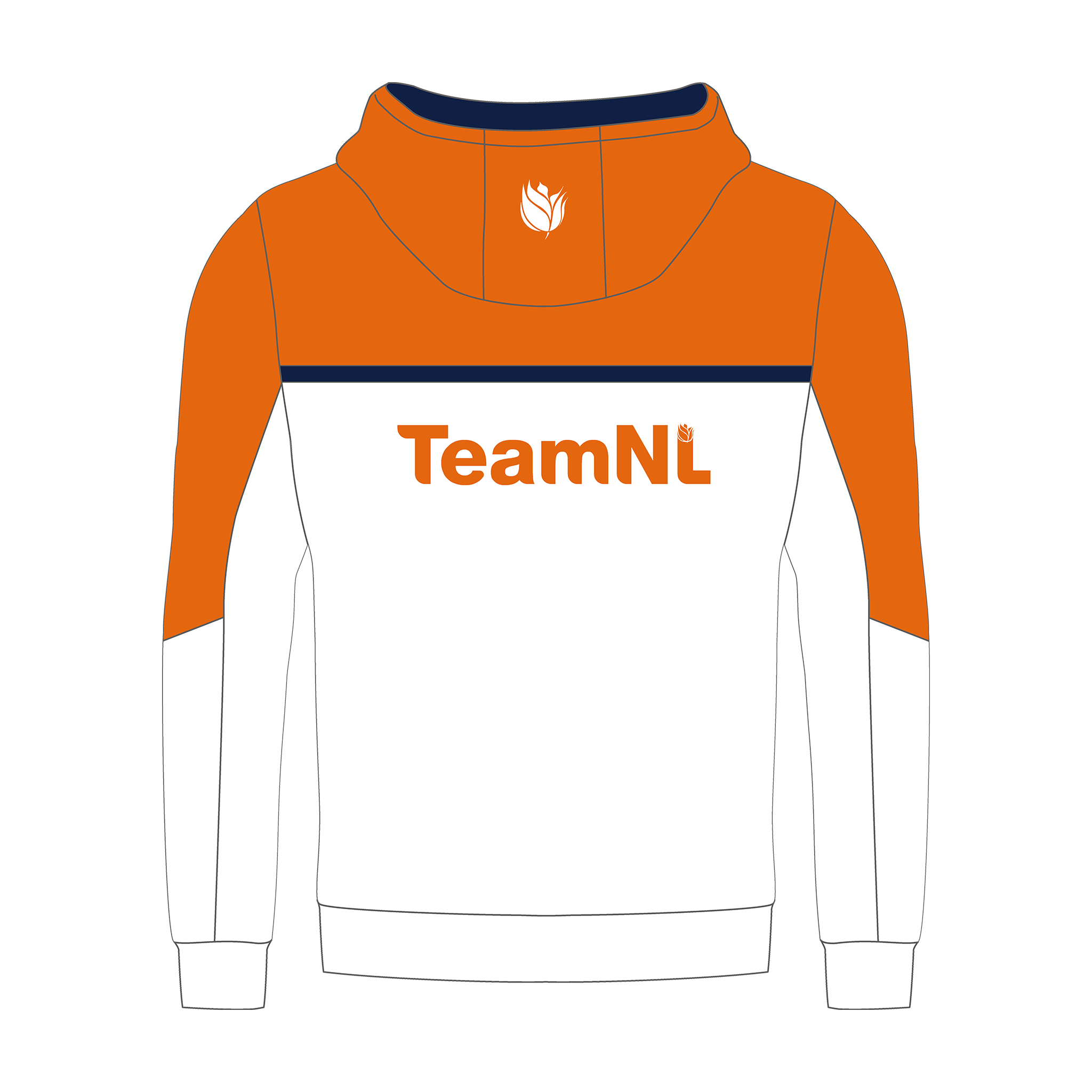 TeamNL Katoenen Hooded Sweater Wit