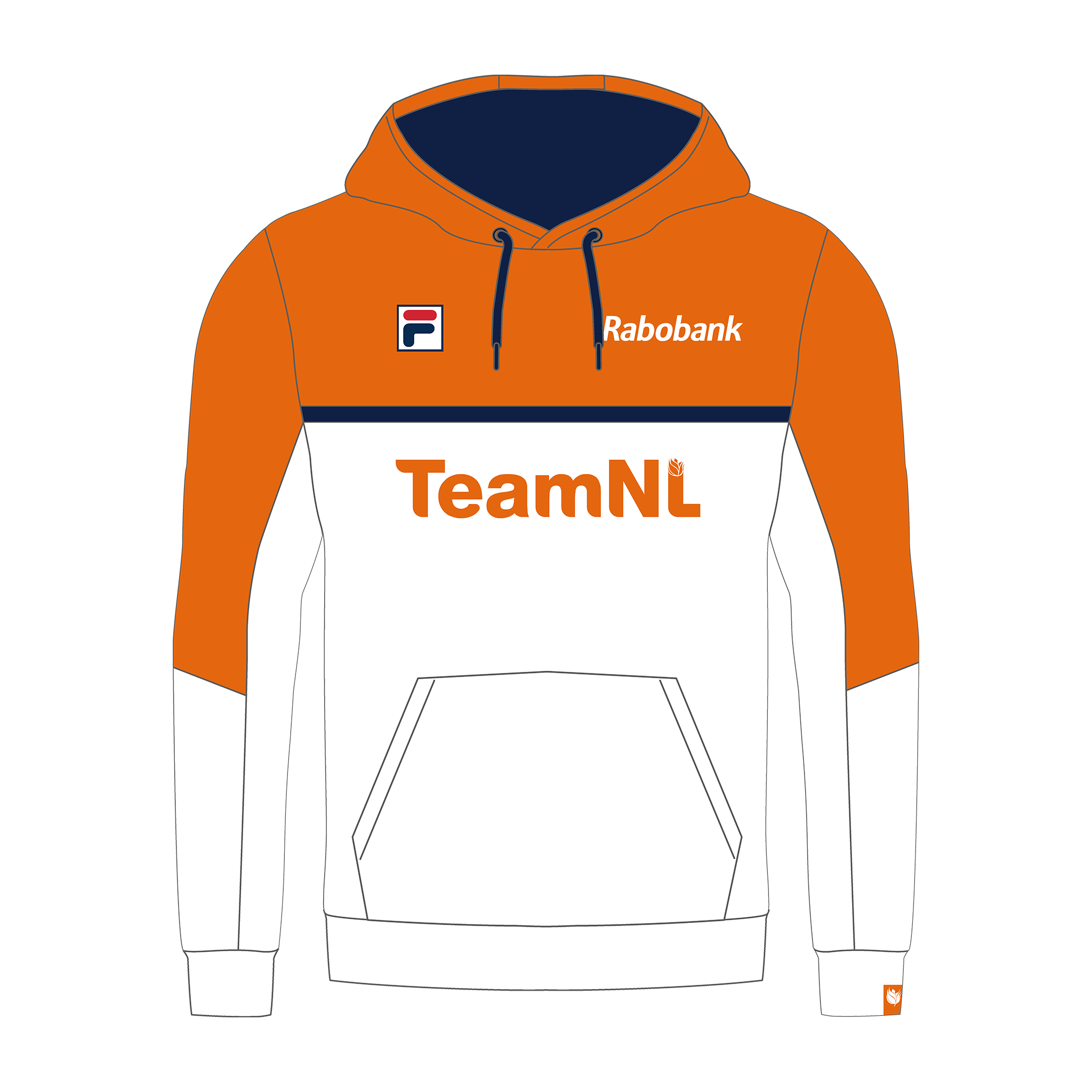 Katoenen hooded sweater teamnl