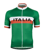 Retro Italia wielershirt korte mouw in de kleuren van de Italiaanse vlag