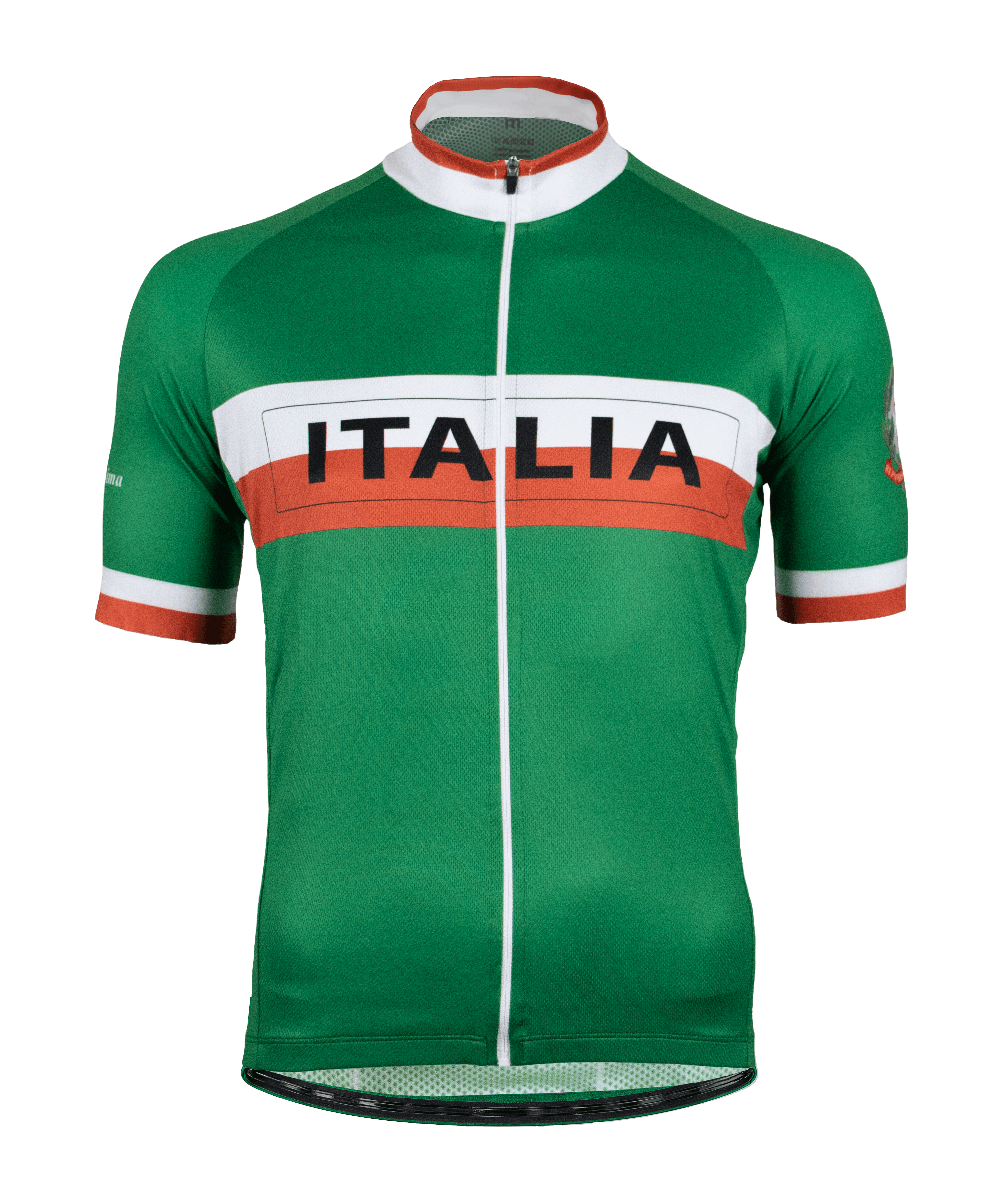 Retro Italia wielershirt korte mouw in de kleuren van de Italiaanse vlag