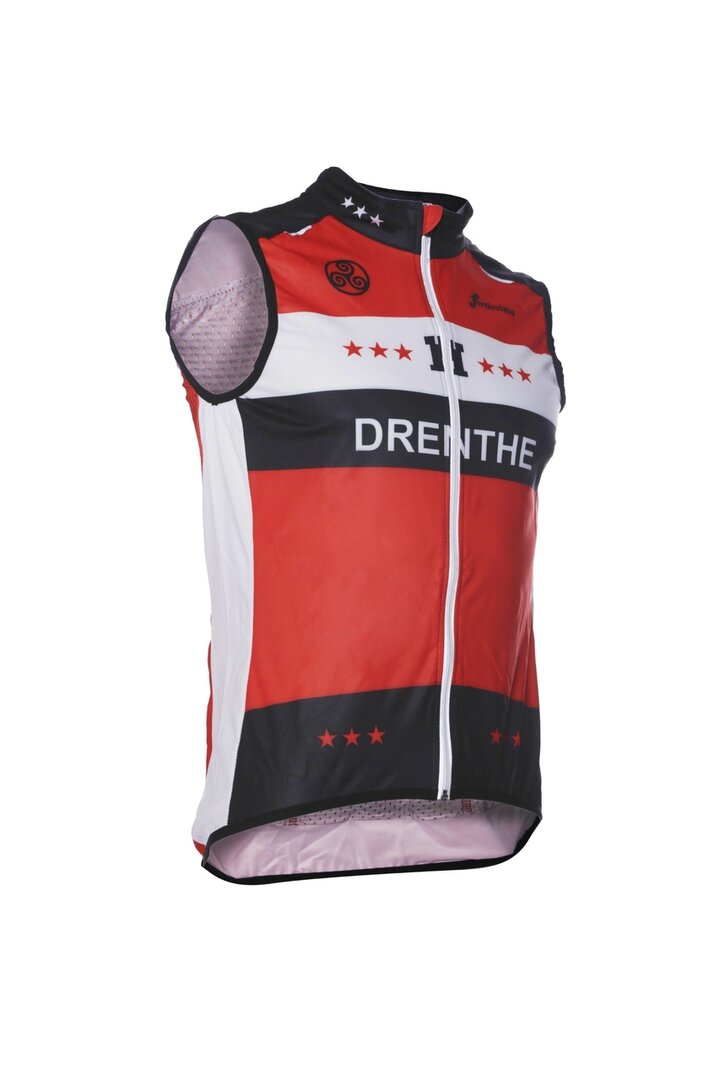 Fortissima Team Drenthe bodywarmer – Sportieve gewatteerde bodywarmer met Drentse vlag kleuren | Athletes Sportswear