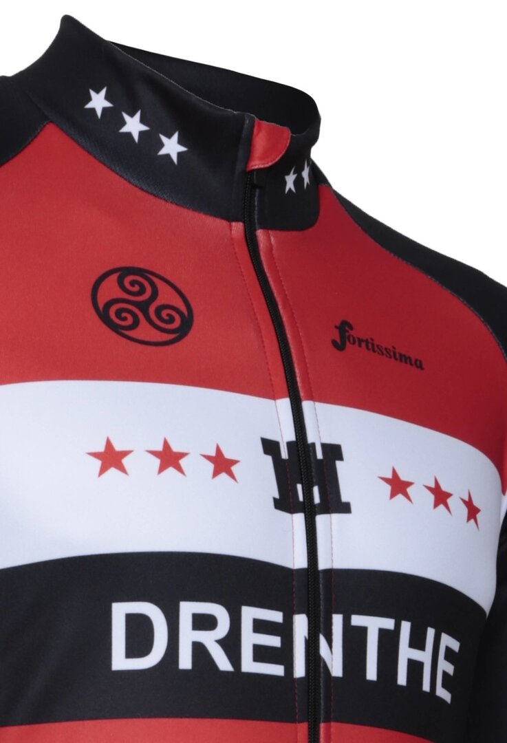 Team Drenthe wielershirt – Aerodynamisch fietsshirt met Drentse vlag design