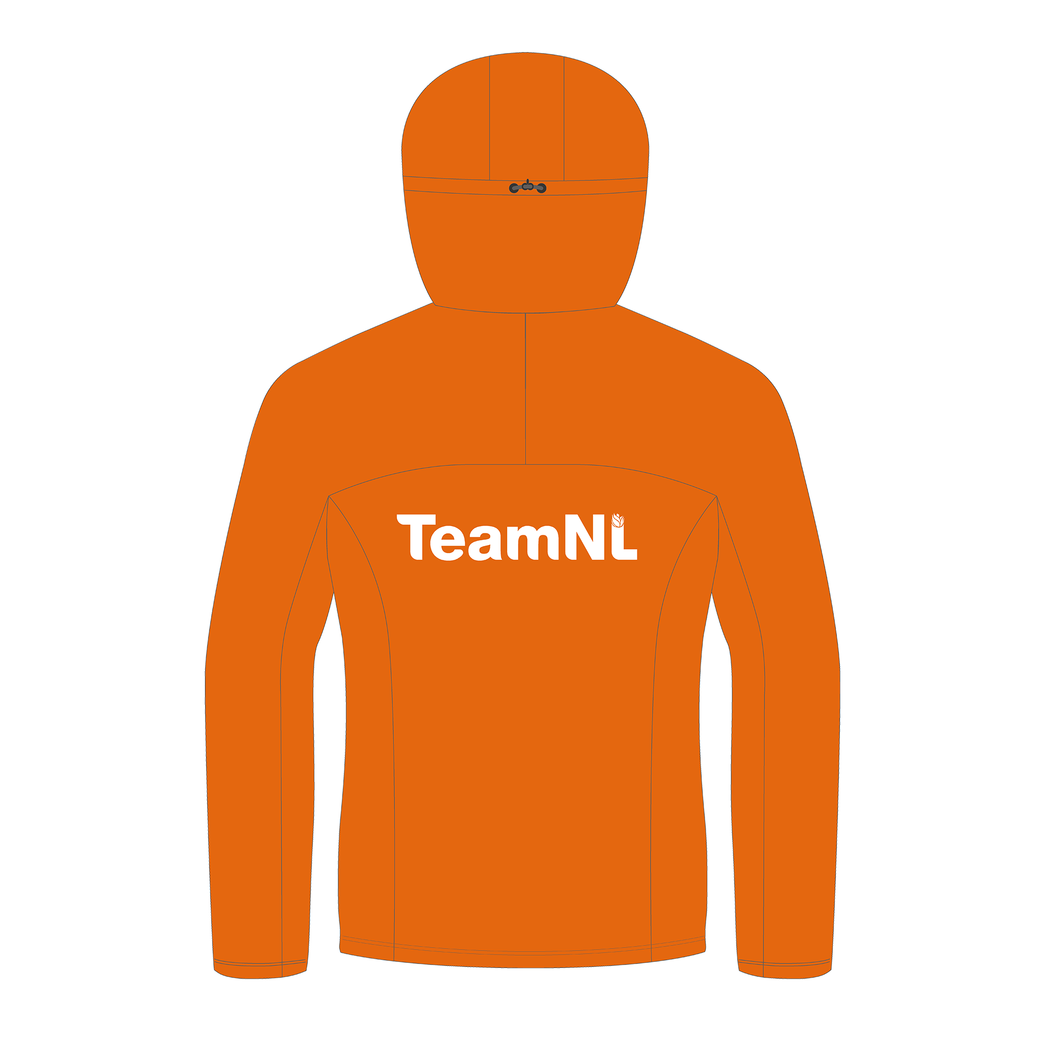 Oranje Regenjack Rabobank collectie achterzijde