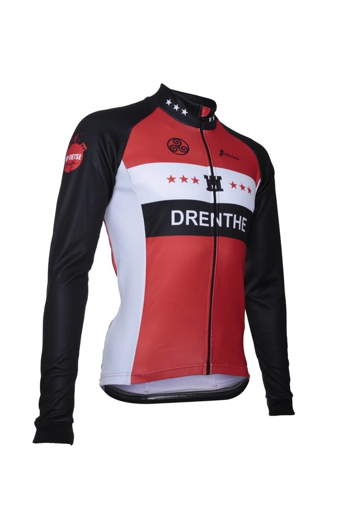 Team Drenthe wielerjack – Fietsjack met Drentse vlag design voor wielrenners