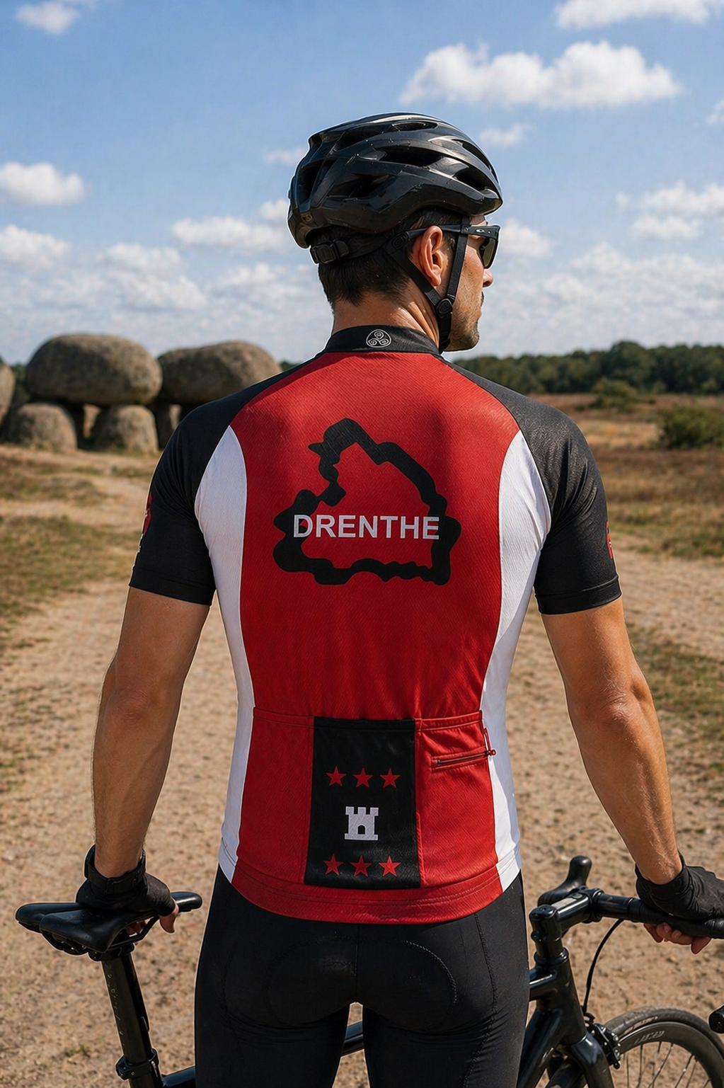 Wielershirt Drenthe provincie noord nederland fietsshirt