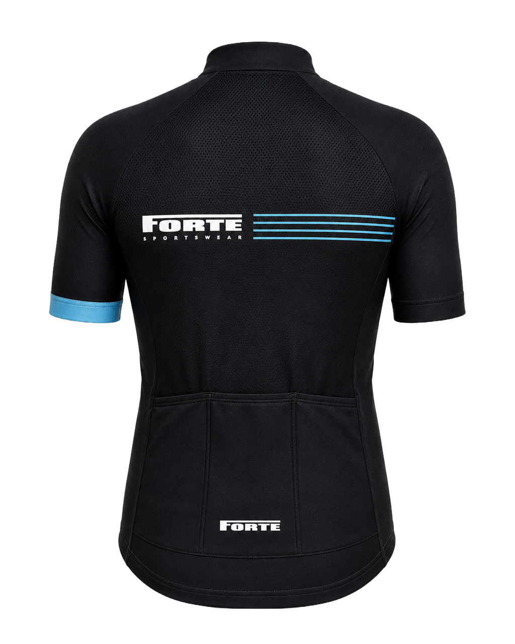 Wielershirt race zwart heren korte mouw