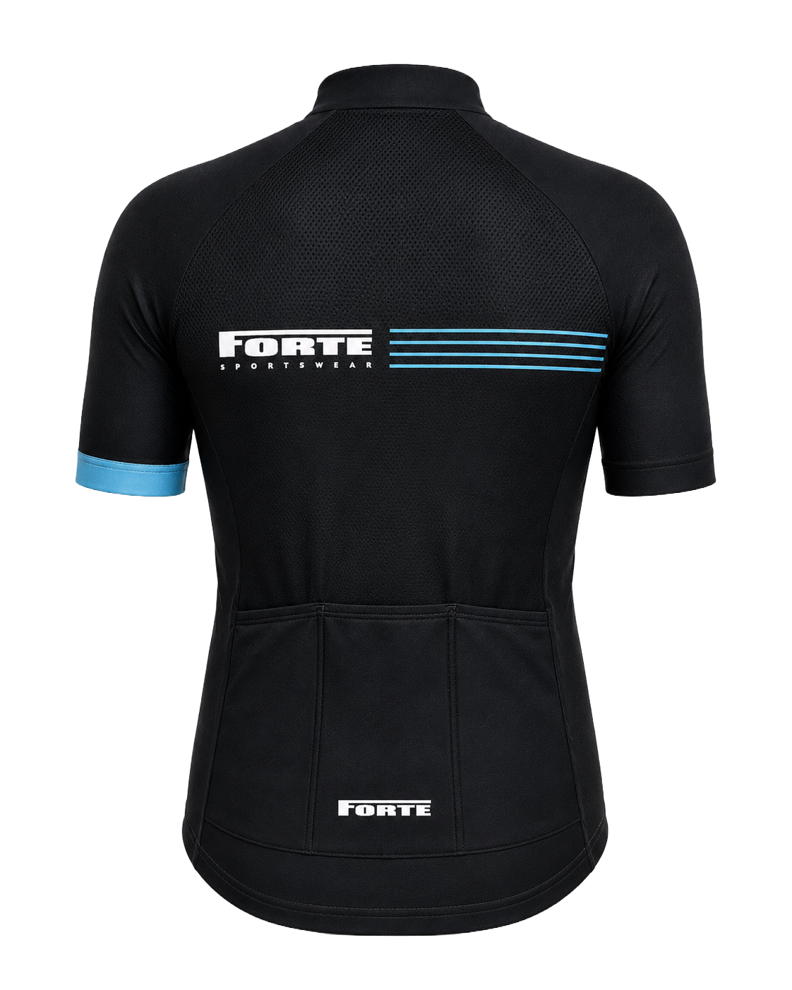 Wielershirt race zwart heren korte mouw