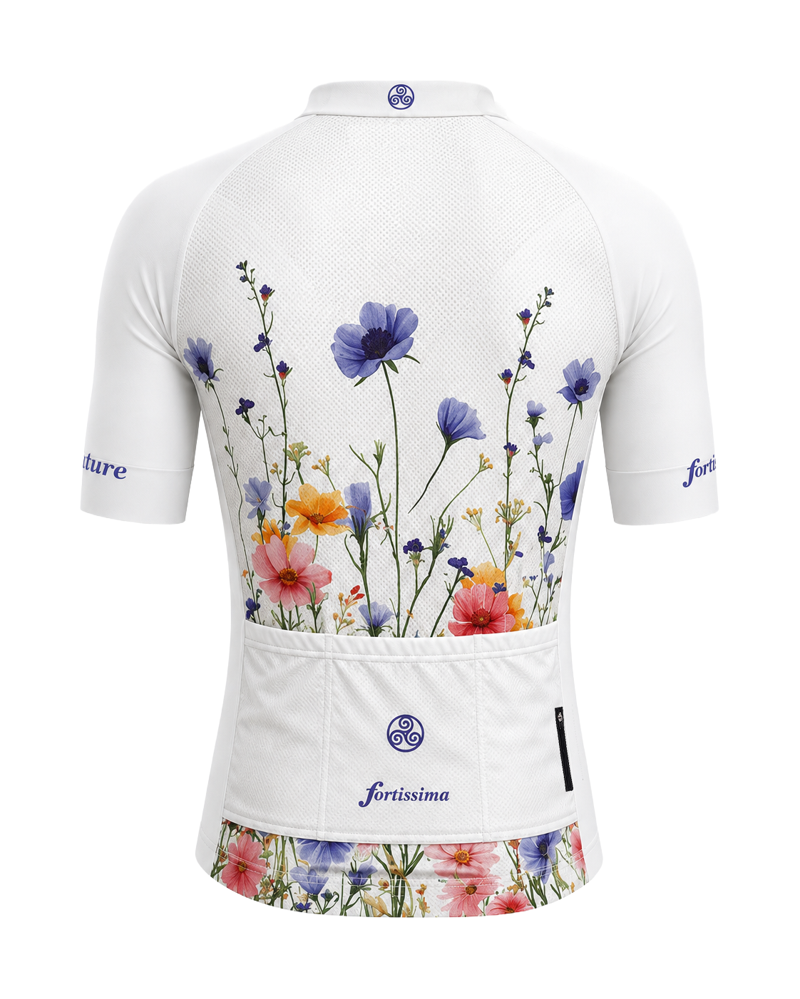 Wild Flowers wielershirt heren en dames met kleurrijk bloemenpatroon
