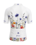 Wild Flowers wielershirt heren en dames met kleurrijk bloemenpatroon