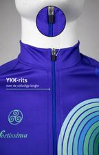Wielershirt heren korte mouw met hoogwaardige YKK rits