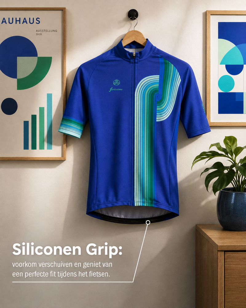 Wielershirt korte mouw heren met silicone gripper