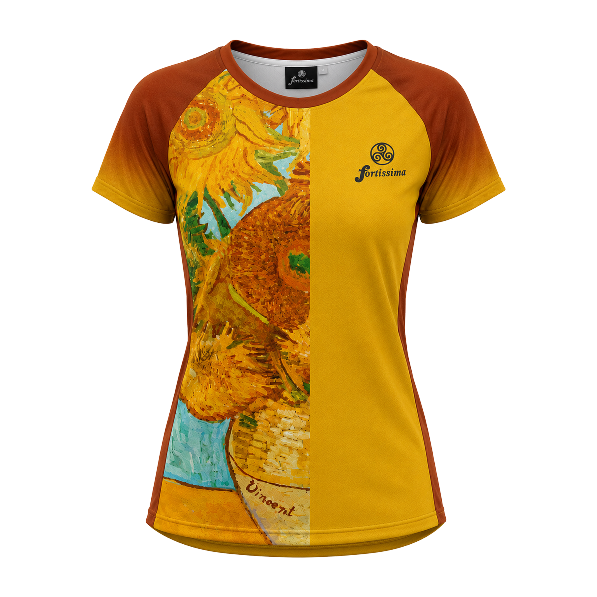 Fortissima Sportshirt Dames - Zonnebloemen