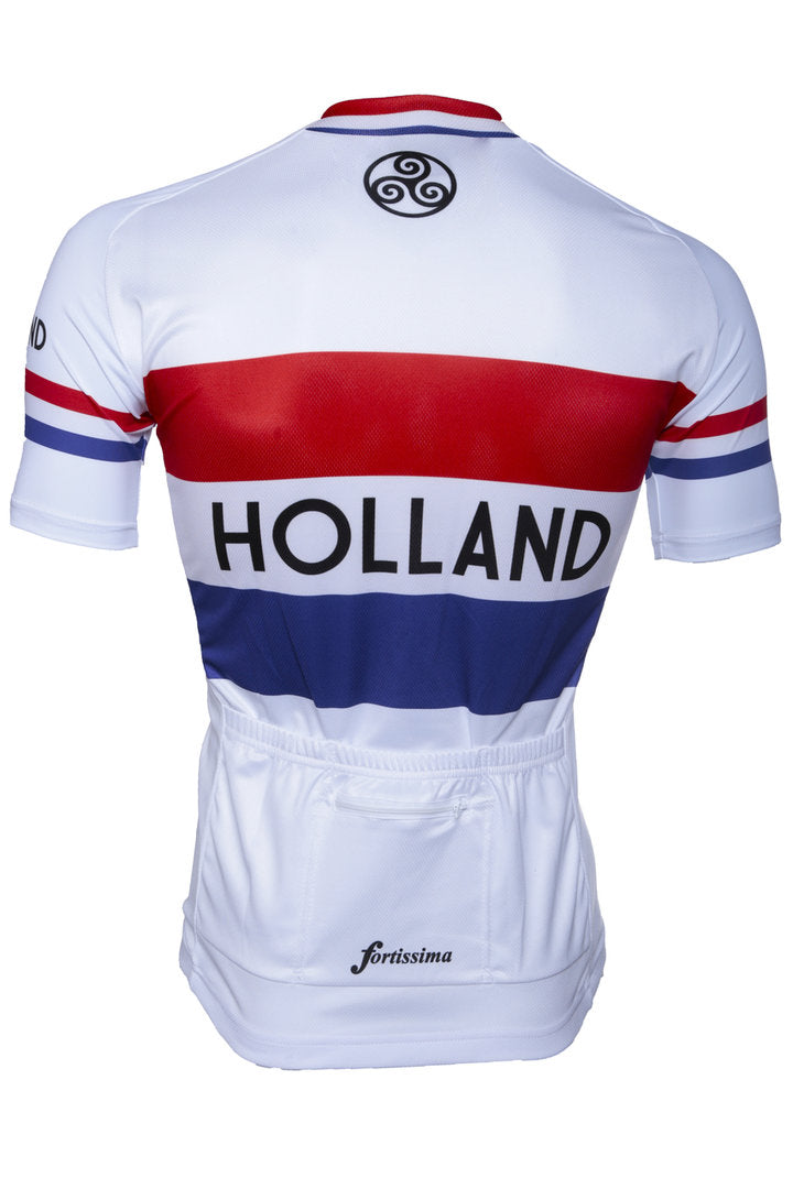 Retroholland wielershirt – Fietsshirt met klassiek Nederlands vlagdesign