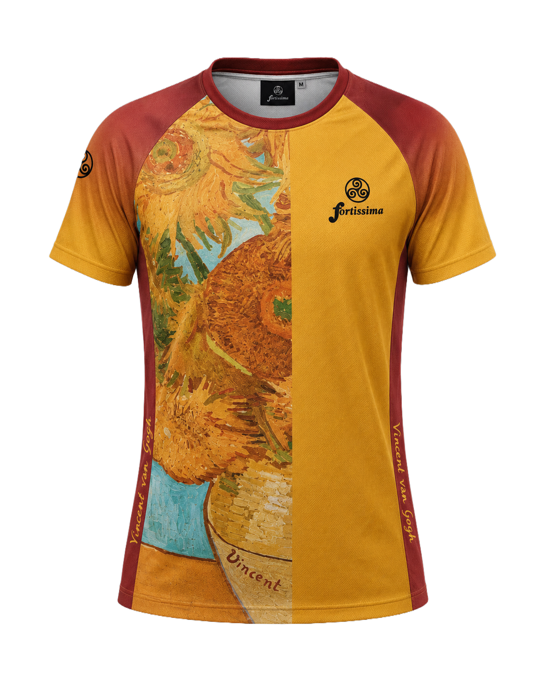 Sportshirt dames zonnebloem vincent van gogh