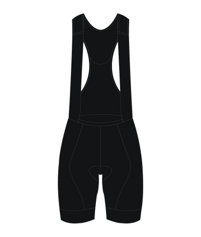 Koersbroek Elite wielrennen zwart wielerbroek - voorkant
