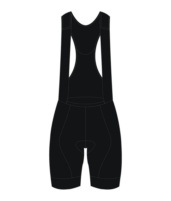 Koersbroek Elite wielrennen zwart wielerbroek - voorkant