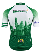 Fortissima wielershirt Groningen achterkant met provincieprint en landmarks