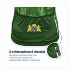 Detail achterzakjes met rits van het Fortissima wielershirt Groningen