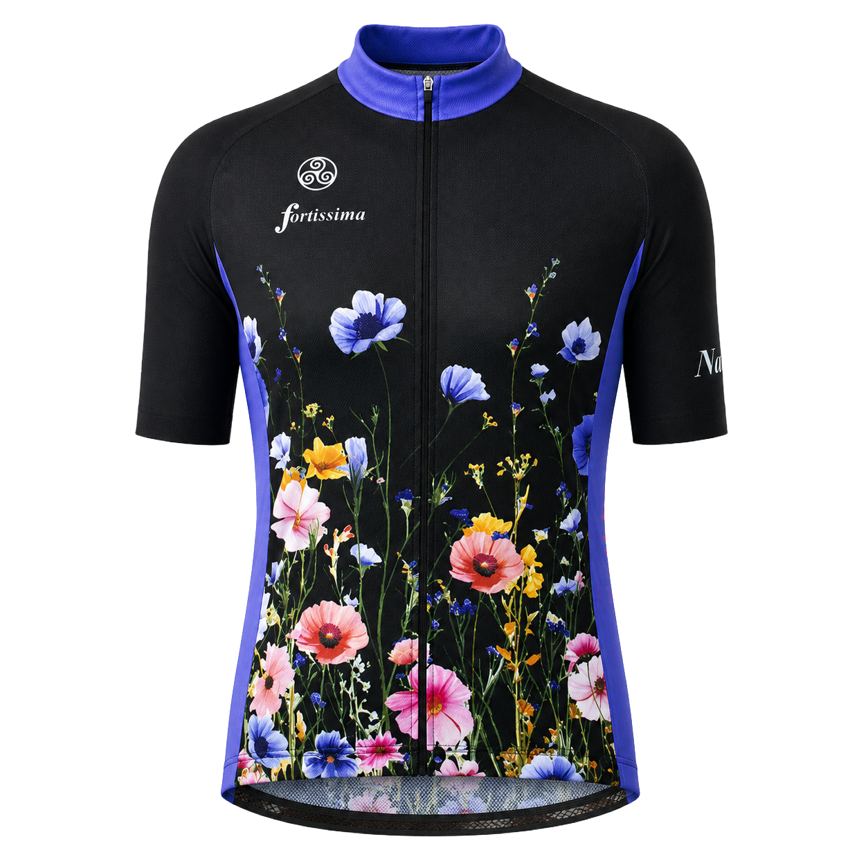 Wielershirt korte mouw heren en dames - bloemenpatroon - flowers korte mouw fietsshirt