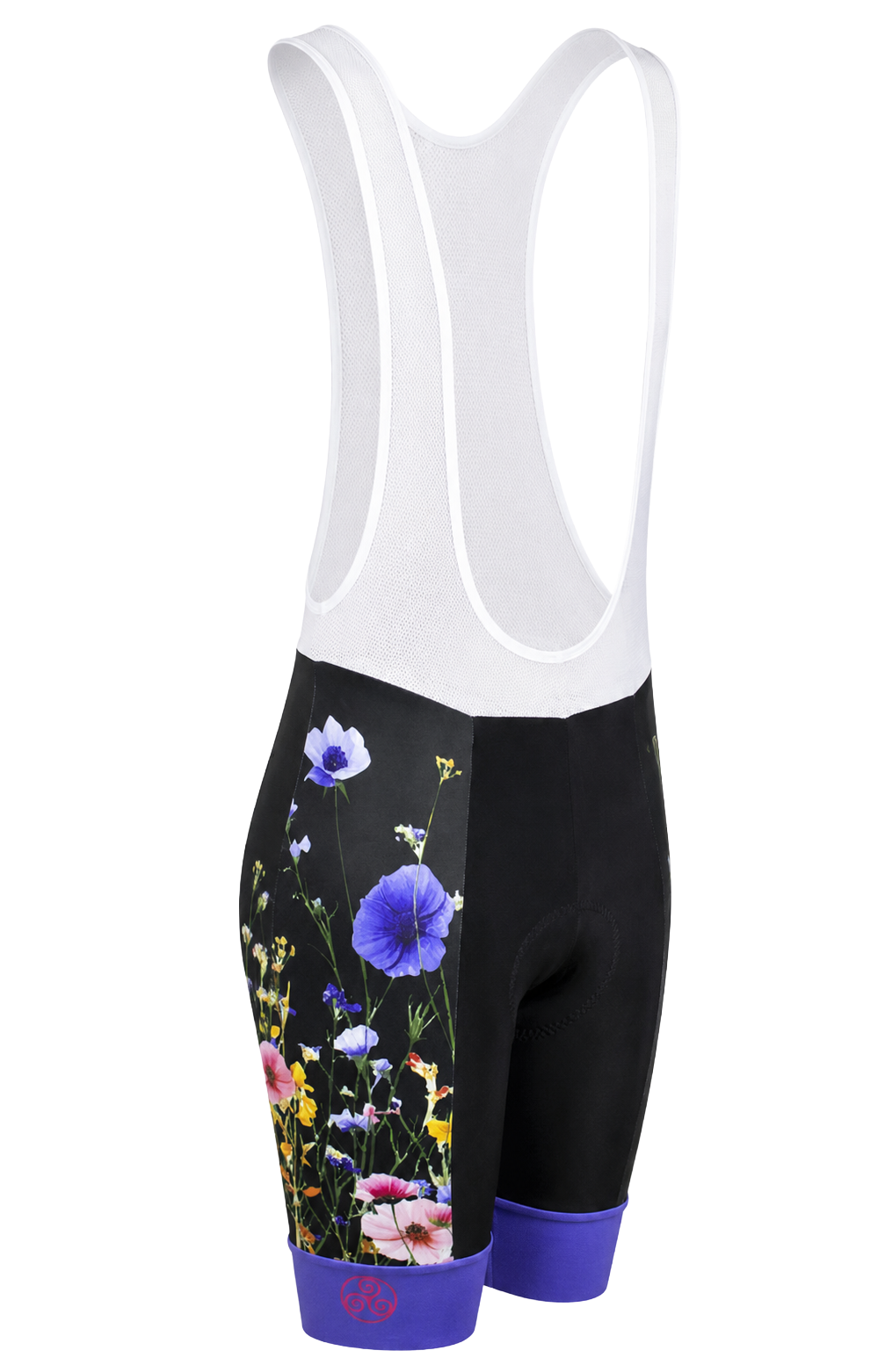 Dames bibshort vrouwen koersbroek met bloemen - wild flowers